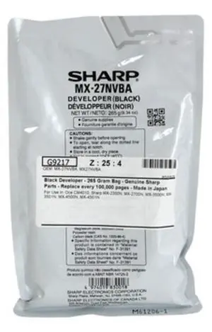 SHARP OEM Developer, BLACK, yield 100,000