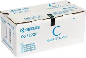Kyocera Tk5222c Toner Cartridge, F/ 5021/5521, 1200 Page Yield, Cyn