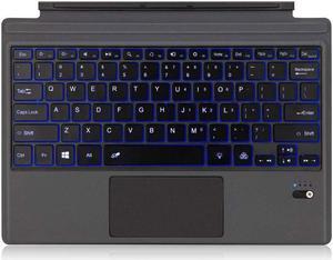 Werleo Type Cover for Microsoft Surface Pro 7 / Surface Pro 6 / Surface Pro 5 2017 / Surface Pro 4 / Surface Pro 3 2014 Detachable Bluetooth Wireless Keyboard with Touchpad and 7-Color LED Backlit