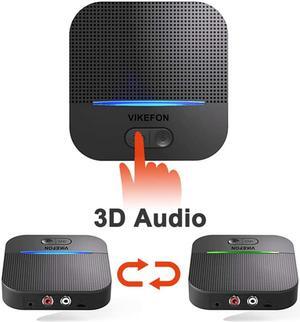 Bluetooth 5.0 Receiver, 3D Surround aptX Low Latency HiFi Wireless Audio Adapter 20H Playtime Handsfree Call RCA AUX 3.5mm Output for Car Speaker Home Amplifier Music Streaming Stereo System, Pair 2