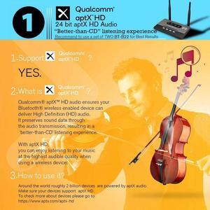 Bluetooth 5.0 Transmitter Adapter for TV, 3-in-1 Pass-Through 264ft Long Range Wireless Audio Receiver for Home Stereo, PC, AptX Low Latency, Digital Optical 3.5mm Aux RCA, Dual Link