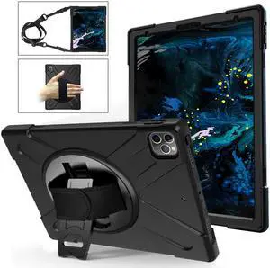 iPad Pro 12.9 Case 2020 & 2018 Shockproof 360 Degree Rotatable Kickstand Protective Cover for iPad Pro 12.9" 4th Gen 2020 / 3rd Gen 2018