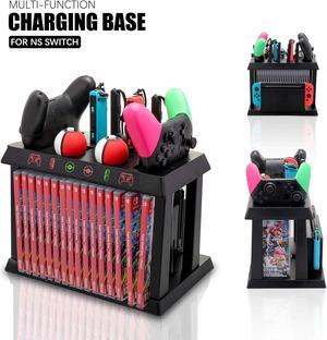 Charging Dock for Nintendo Switch Joy Cons Pro Controllers and Poke Ball Plus Controllers Organizer for Nintendo Switch Accessories with LED Indicators