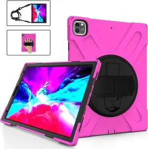 iPad Pro 12.9 Case 2020 & 2018 Shockproof 360 Degree Rotatable Kickstand Protective Cover for iPad Pro 12.9" 4th Gen 2020 / 3rd Gen 2018