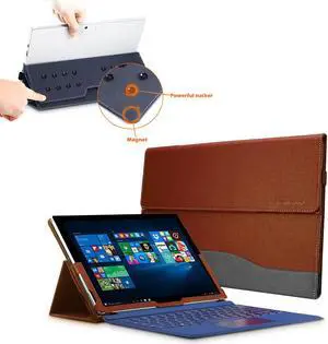 Compatible with Microsoft Surface Pro X 13 Inch Case Double-Sided Pluggable Suction with Pen Holder & Elastic Band Protective Laptop Skin Protective Cover