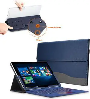 Compatible with Microsoft Surface Pro X 13 Inch Case Double-Sided Pluggable Suction with Pen Holder & Elastic Band Protective Laptop Skin Protective Cover