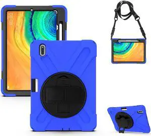 Case for Huawei MatePad Pro 10.8 Inch Tablet Heavy Duty Shockproof Rugged Protective Cover with 360 Degree Rotating Pencil Holder / Hand Strap / Shoulder Strap