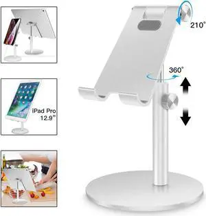 Adjustable Tablet Phone Stand Telescopic Adjustable iPad Stand Holder Universal Multi Angle Aluminum Stand for iPhone Smart Cell Phone / Tablet / iPad (4-13 inch)