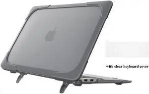 Rubberized Protective Case with Foldable Stand & Keyboard Cover for Apple Macbook Pro 16 inch 2021 2020 2019 Model A2141 with Touch Bar and Touch ID