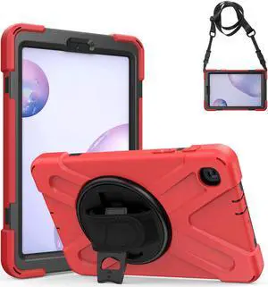 Shockproof Case for Galaxy Tab A 8.4 Inch 2020 Model SM-T307 (Verizon/T-Mobile/Sprint/AT&T) Heavy Duty Protective Stand Cover with 360 Degree Rotating Hand and Shoulder Strap