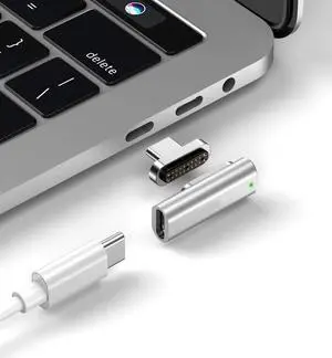 20 Pin Magnetic USB C Adapter, 100W Fast Charging,10 Gbps Data Transfer, RJ45 Gigabit Ethernet Connection, 4K Video @ 60Hz for New MacBook Pro/Air and Any USB C Devices