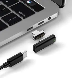 20 Pin Magnetic USB C Adapter, 100W Fast Charging,10 Gbps Data Transfer, RJ45 Gigabit Ethernet Connection, 4K Video @ 60Hz for New MacBook Pro/Air and Any USB C Devices