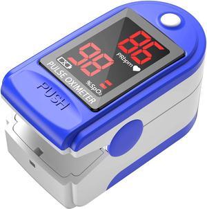 Pulse Oximeter Fingertip, Blood Oxygen Saturation Monitor with Pulse, Oximeter Finger Oxygen Readings, Accurate, Heart Rate and Fast Spo2 Reading Oxygen Meter, Portable
