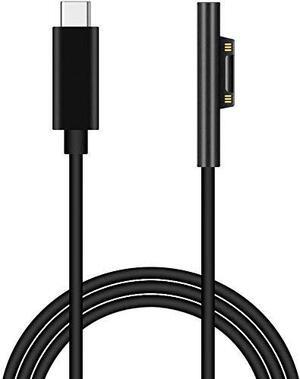Tech 15V Surface Connect to USB-C Charging Cable, Charges Microsoft Surface Pro 6 5 4 3, for 45W USB C PD Chargers, Surface Book, Surface Go, Surface Laptop, Works with 45W USB C PD Charger Adapter