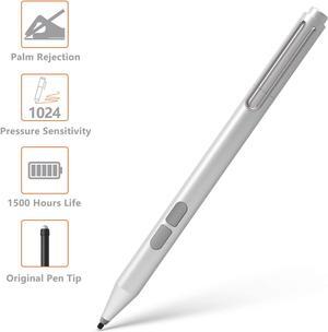 Stylus pen for Surface Microsoft Certified Stylus Pen 1024 Levels Pressure, Palm Rejection, HB Tip, with AAAA Battery, for Surface Pro X 7 6 5 4 3 Surface Laptop 3 2 1 Surface Book 2 1,Surface Go