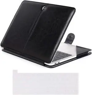 MacBook Pro 16 inch Case 2019 2020 2021 Model A2141 with Touch Bar & Touch ID PU Leather Book Folio Protective Cover with Keyboard Cover
