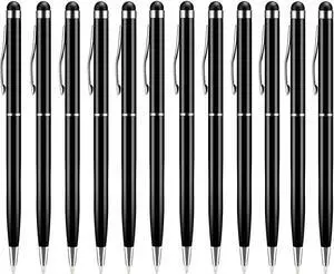 12 Packs Stylus Pens for Touch Screens, 2 in 1 Capacitive Stylus Ballpoint Pen for iPad, Tablet, iPhone, Kindle, Samsung and Other Touch Screen Devices
