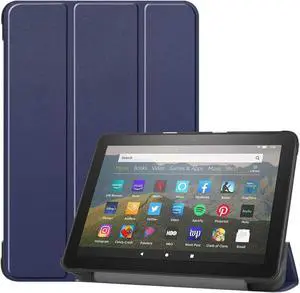 Case for All-new Fire HD 8 Plus 2020 / Fire HD 8 2020 PU Leather Ultra Slim Case Tri-Fold Cover Protective Tablet Cover for Amazon Fire HD 8 Plus / Fire HD 8 2020 Release