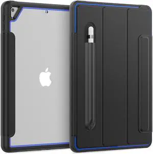 New iPad 7th Generation 10.2 inch Case 2019 with Pencil Holder Smart Stand Cover with Auto Wake/Sleep for Apple iPad 10.2" Model A2197 / A2198 / A2200