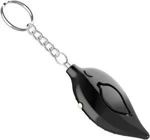 Leaf Shape Metal Safe Sound Personal Alarm 130dB Emergency Safety and Self Defense Security Alarm Keychain with LED Light for Women, Kids, Elderly