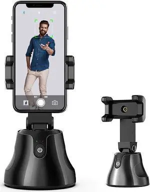 Portable Automatic Tracking Face Smart Tracking Gimbal 360 ° Rotating AI Composition Intelligent Shooting Holder, Compatible with Android and iOS Systems