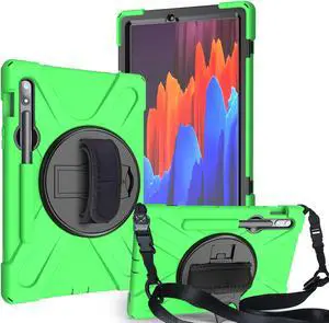 Galaxy Tab S8 2022 / Tab S7 2020 11 Inch Case Model SM-X700/SM-706/SM-T870/SM-T875/SM-T878 with S Pen Holder, Rugged Heavy Duty Shockproof Rotating Kickstand Protective Cover for Galaxy Tab S8 S7 11"