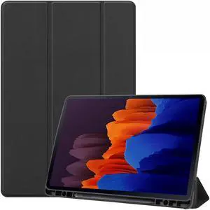Galaxy Tab S8 Plus / S7 FE / S7 Plus Case with S Pen Holder [SM-X800/X806/T730/T736B/T970/T975] - Shockproof Stand Folio Case for Samsung Tab S8+ 2022/S7 FE 2021/S7 Plus 2020 12.4" Tablet