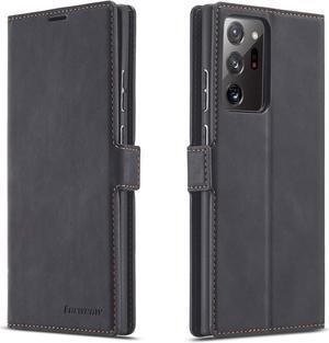 Samsung Galaxy Note 20 Ultra 5G Case, Premium PU Leather Cover TPU Bumper with Card Holder Kickstand Hidden Magnetic Shockproof Flip Wallet Case for Samsung Galaxy Note 20 Ultra 5G