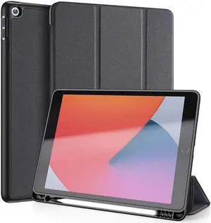 iPad 8th Generation 2020 / iPad 7th Generation 2019 10.2 inch Case with Pencil Holder, Soft TPU Back and Magnetic Trifold Stand Cover with Auto Sleep / Wake for iPad 8 10.2" 2020 / iPad 7 10.2 2019