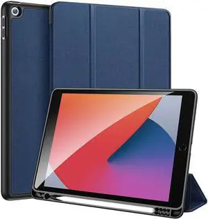 iPad 8th Generation 2020 / iPad 7th Generation 2019 10.2 inch Case with Pencil Holder, Soft TPU Back and Magnetic Trifold Stand Cover with Auto Sleep / Wake for iPad 8 10.2" 2020 / iPad 7 10.2 2019
