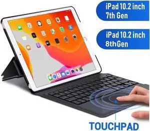 Keyboard Case for New iPad 8 Generation 10.2 inch 2020 / iPad 7 10.2 2019 / iPad 10.5 2019 / iPad Air 3rd Generation / iPad Pro 10.5 2017 with Touchpad