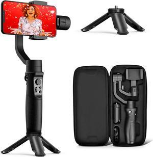 3-Axis Gimbal Stabilizer for iPhone 12 11 PRO MAX X XR XS Android Smartphone with Inception Sport Mode Object Face Tracking Motion Time-Lapse Quick Balance Handheld Gimbal for Vlog Youtuber Live Video