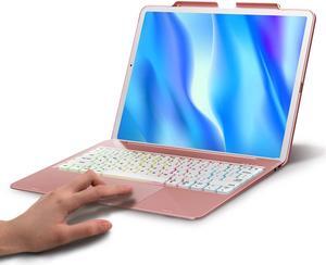 Keyboard Case for iPad Pro 12.9 inch 2020 2018 – Touchpad Keyboard Compatible with iPad Pro 12.9 – Backlight Wireless Tablet Keyboard - Pencil Holder Include