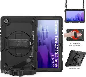 Samsung Galaxy Tab A7 10.4 Case 2020 with Screen Protector Shockproof Protective Cover with Kickstand & Shoulder Strap for Samsung Galaxy Tab A7 10.4 Inch 2020 Model SM-T500 T505 T507
