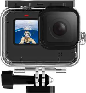 Waterproof Dive Case for GoPro Hero 9 Black Underwater Housing Shell Supports 45M/148FT Deep Diving Scuba Snorkeling with Quick Release Bracket Screw Go Pro Accessories