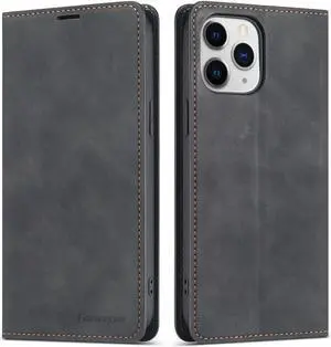 Case for iPhone 12 Pro 6.1 inch and  iPhone 12 6.1 inch Premium PU Leather Cover with Card Holder Kickstand Shockproof Flip Wallet Cover