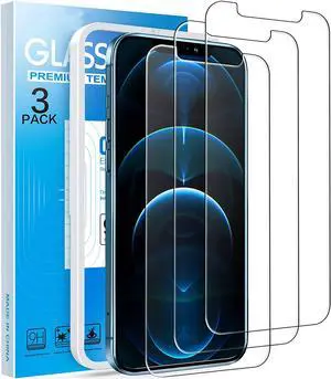 [3 Pack] Screen Protector for iPhone 12 Pro Max 5G 6.7 inch Tempered Glass Film [Easy Installation Kit] Full Protection Durable, HD Clear, Scratch-Resistant