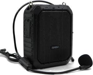 Voice Amplifier Microphone Headset 18W Portable Mini Wired PA System Waterproof Personal Speaker and Mic as Voice Amp / Recorder / Bluetooth Speaker / Powerbank for Teacher Classroom ect