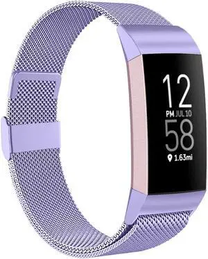 Compatible with Fitbit Charge 4 Bands for Women Men, Stainless Steel Mesh Magnetic Metal Band Replacement for Fitbit Charge 4 / Charge 3 / Charge 3 SE