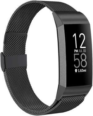 Compatible with Fitbit Charge 4 Bands for Women Men, Stainless Steel Mesh Magnetic Metal Band Replacement for Fitbit Charge 4 / Charge 3 / Charge 3 SE