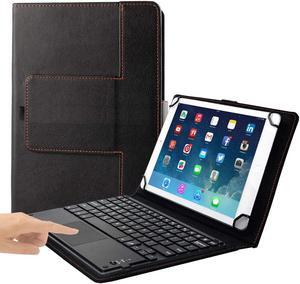TouchPad Keyboard case for 9" 10" 10.1" 10.5" Tablets 2-in-1 Bluetooth Wireless Keyboard with Touchpad & Leather Folio Cover