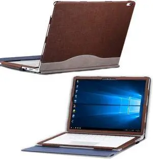 Case for Microsoft Surface Book 3 / Book 2 15 inch PU Leather Detachable Protective Folio Cover with Pen Holder for 15 Inch Microsoft Surface Book 3 / 2