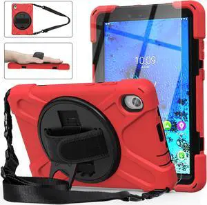 Lenovo Tab M8 FHD Case 2020 Mdoel TB-8705F / TB-8705N with Kickstand Hand Strap and Shoulder Strap Cover for Lenovo Tab M8 8.0 inch FHD 8.0 Inch Tablet