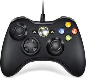 Controller Replacement for Xbox 360 Controller, Wired Controller with Upgraded Joystick Compatible with Microsoft Xbox 360 & Slim/PC Windows 10/8/7