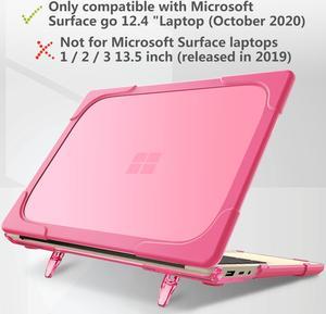 Microsoft Surface Laptop Go 12.4 inch Case Heavy Duty Hard Shell Protective Cover with Fold Kickstand for  Surface Laptop Go 12.4"