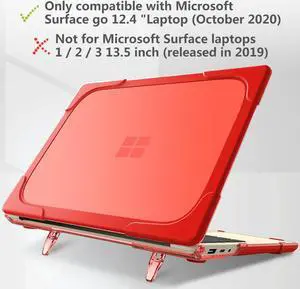 Microsoft Surface Laptop Go 12.4 inch Case Heavy Duty Hard Shell Protective Cover with Fold Kickstand for  Surface Laptop Go 12.4"