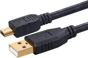 Mini USB Cable 65Ft/50Ft, Mini USB Cable USB 2.0 Type A to Mini B Cable Male Cord for GoPro Hero 3+, Hero HD, Cell Phones, MP3 Players, Dash Cam, Digital Cameras, Sat Navigation, GPS Receiver, PDAs