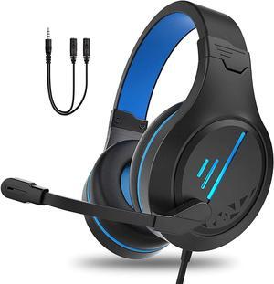 PC Gaming Headphone with Microphone PS5 Gaming Headset with 7.1 Surround Sound Stereo for PS4 Switch,Omnidirectional Microphone Vibration LED Light,Compatible with Mac/Laptop