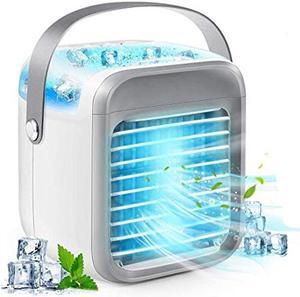 Portable Air Conditioner, Personal Air Cooler 3-in-1 Air Conditioner, Compact Evaporative Cooler Air Humidifier, 3 Wind Speed Desktop Air Conditioner Fan, Suitable for Home/Office