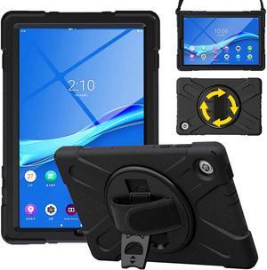 Shoockproof Case for Lenovo Tab M10 HD (2nd Gen) 2020 10.1 Inch Rugged Case with Strap Kickstand Shoulder Belt for TB-X306F / TB-X306X